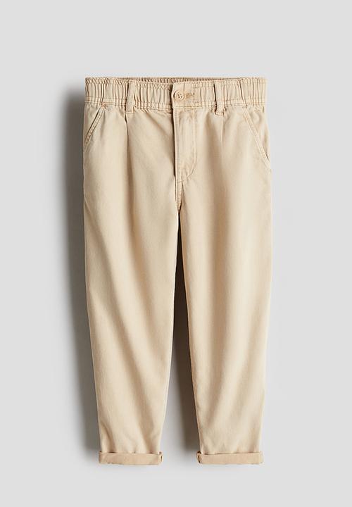 H&M - Loose-fit tapered twill chinos - beige
