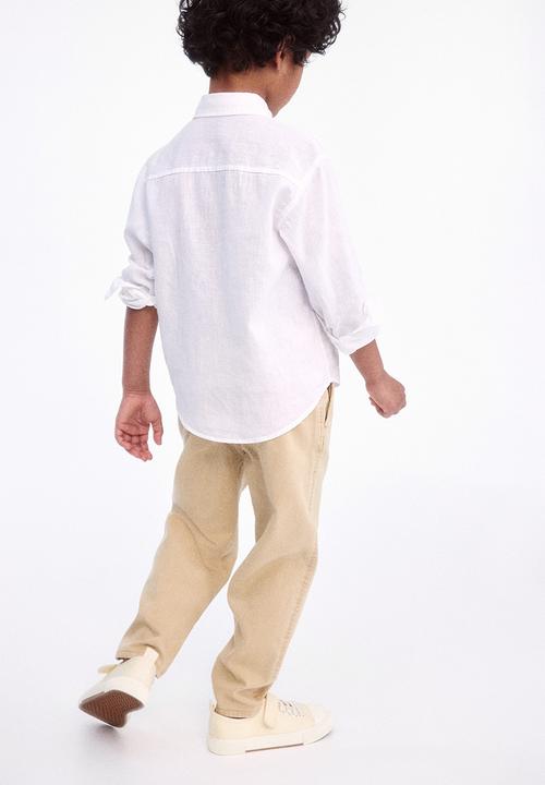 H&M - Loose-fit tapered twill chinos - beige