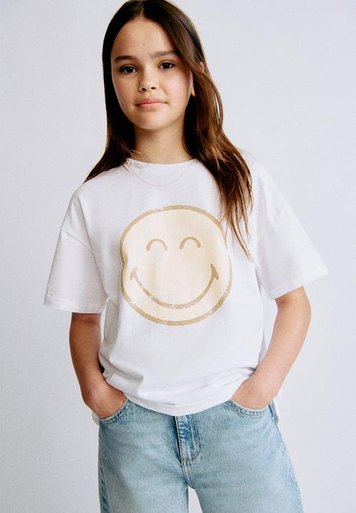 H&M - Oversized printed t-shirt - white,multi