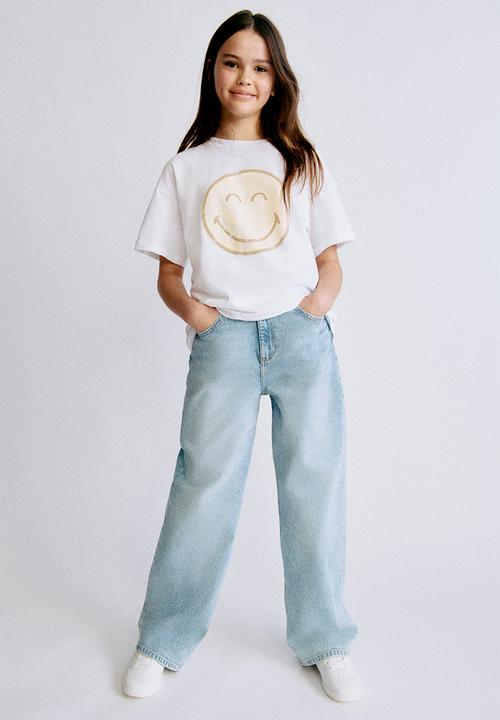 H&M - Oversized printed t-shirt - white,multi