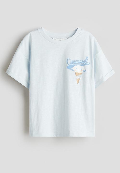 H&M - Oversized printed t-shirt -  light blue/cinnamoroll 