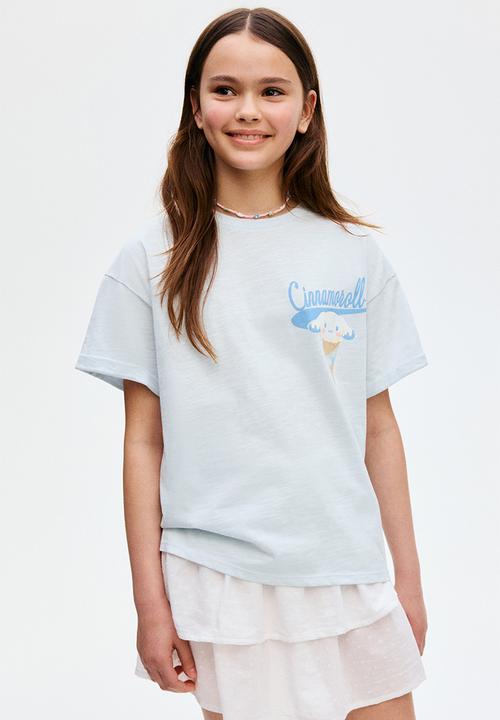 H&M - Oversized printed t-shirt -  light blue/cinnamoroll 