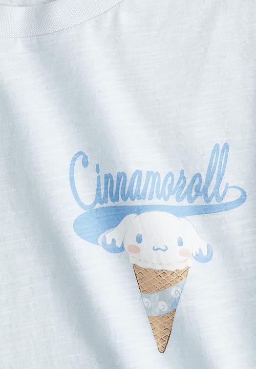 H&M - Oversized printed t-shirt -  light blue/cinnamoroll 