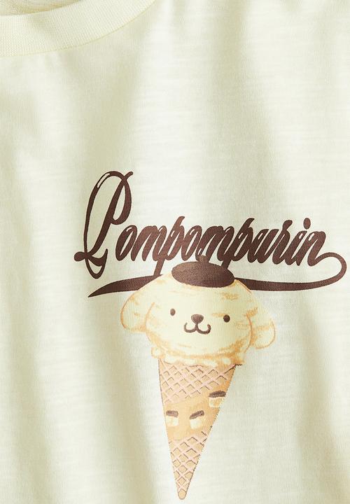 H&M - Oversized printed t-shirt - yellow/pompompurin 