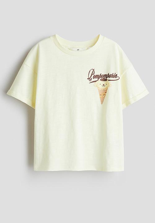 H&M - Oversized printed t-shirt - yellow/pompompurin 
