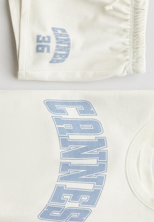 H&M - 2-piece sweatshirt set - cream/cannes 