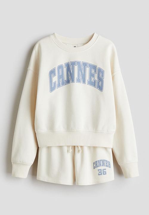 H&M - 2-piece sweatshirt set - cream/cannes 