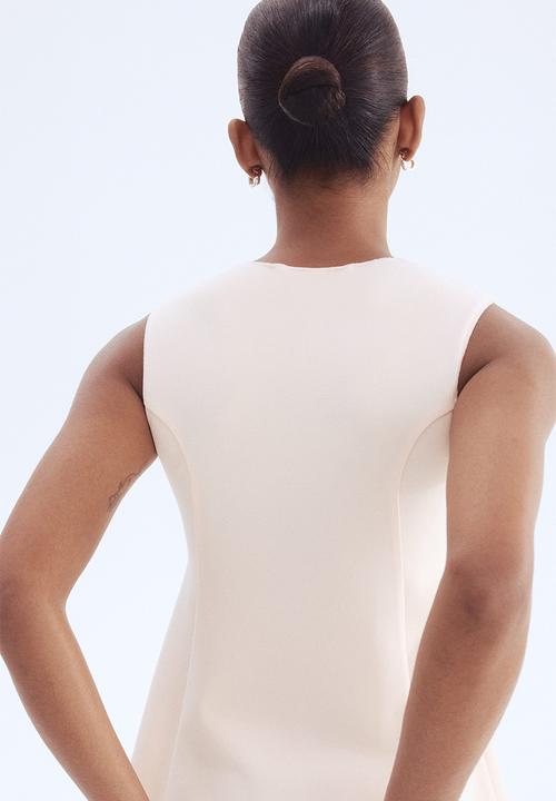 H&M - Interlock peplum vest top - powder pink