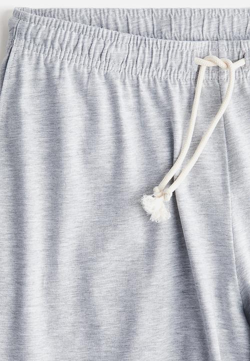 H&M - Wide joggers - light grey marl