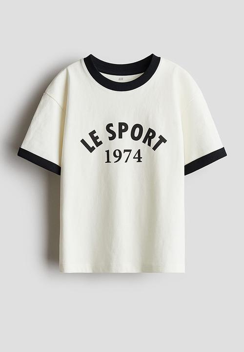 H&M - Cotton jersey T-shirt - white/le sport