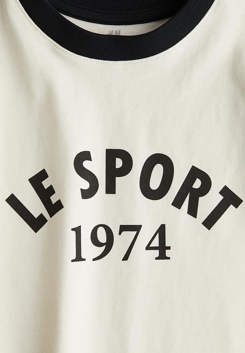 H&M - Cotton jersey T-shirt - white/le sport