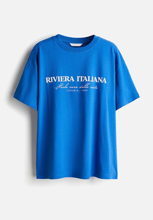 H&M - Oversized T-shirt - blue/riviera italiana