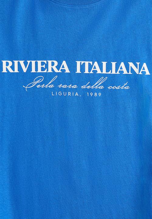 H&M - Oversized T-shirt - blue/riviera italiana