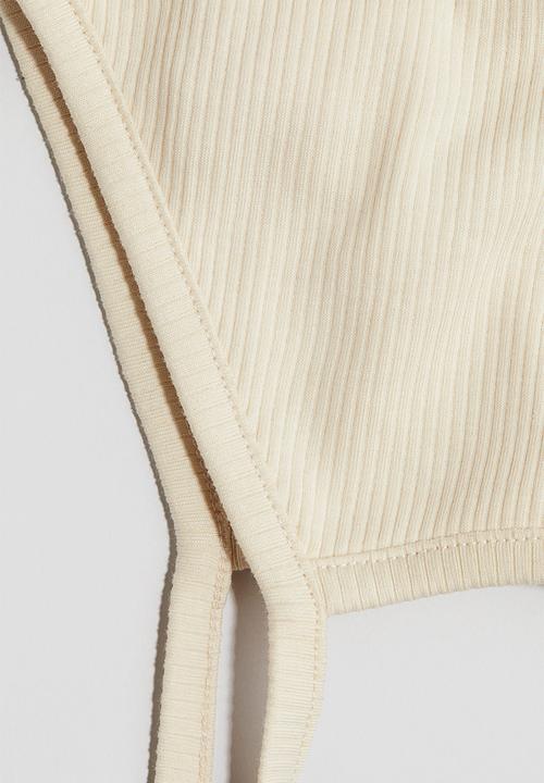 H&M - Ear-appliqué cotton bonnet - light beige