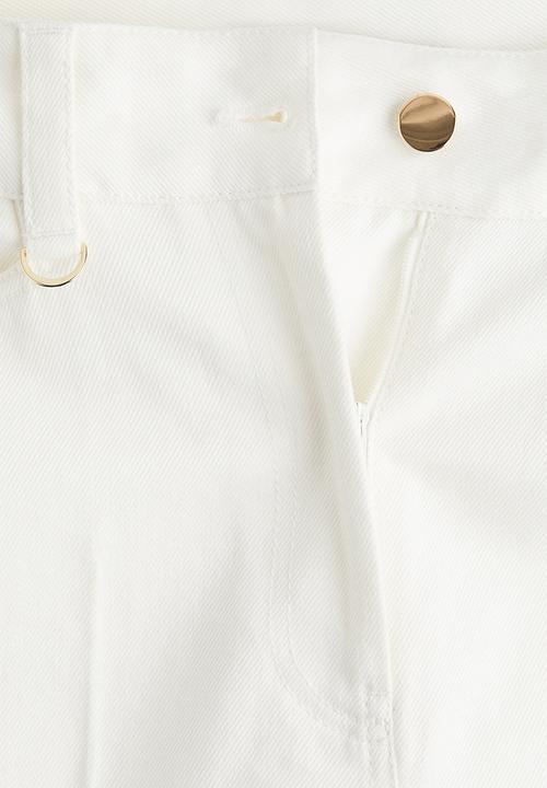H&M - Flared twill trousers - white