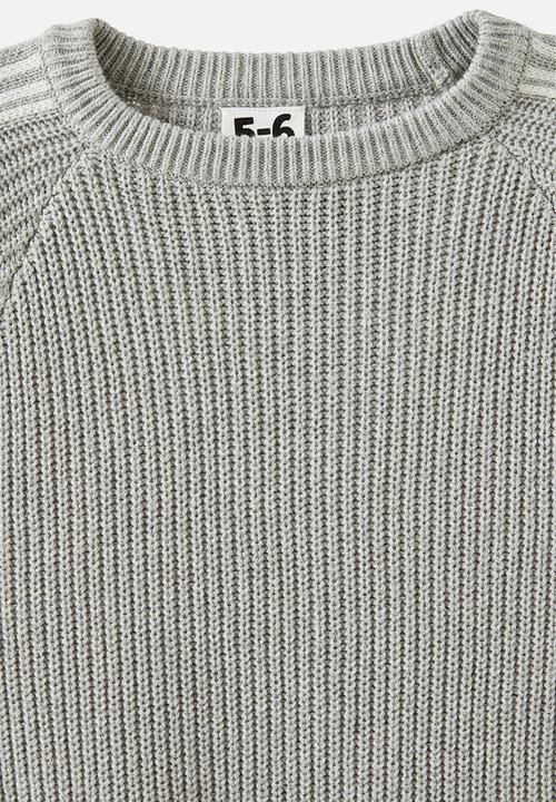 Cotton On - Blake Knit Crew - Grey Marle