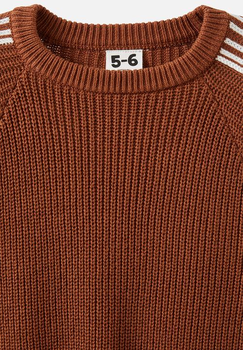 Cotton On - Blake Knit Crew - Chestnut