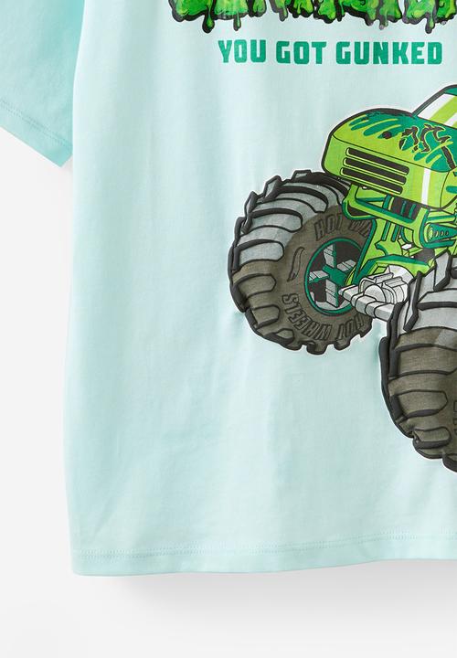 Cotton On - Licensed Drop Shoulder Short Sleeve Tee - Lcn Mat Ice Mint/Gunkster