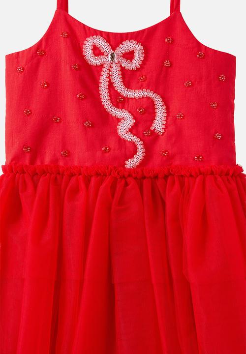Cotton On - Isabella dress up dress - varsity red/bow