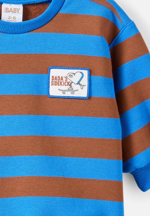Cotton On - Riley Sweater - Chestnut/Harbour Blue Dadas Sidekick