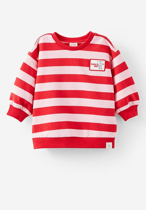 Cotton On - Riley Sweater - Blush Pink/Varsity Red Mamas Mini