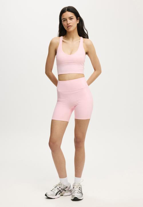 Cotton On - Ultra Soft Rib Bike Short - Cherry Dream