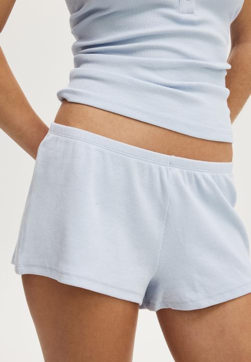 Cotton On - 90s rib short - violet blue