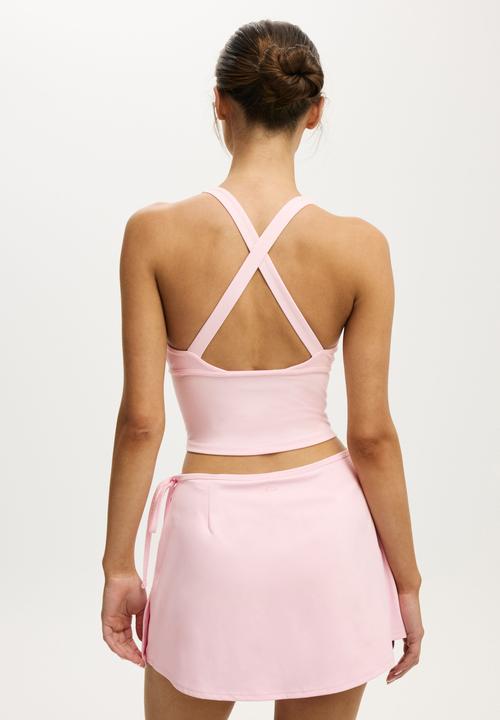 Cotton On - Ultra Soft Wrap Skirt With Tie - Cherry Dream