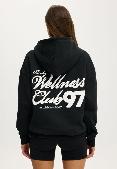 Cotton On - Plush Premium Graphic Hoodie - Black/Bw Club