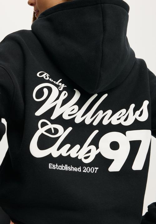 Cotton On - Plush Premium Graphic Hoodie - Black/Bw Club