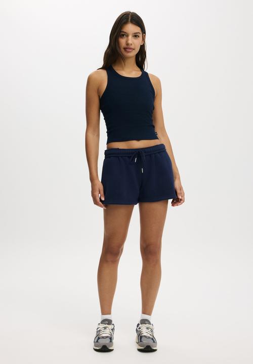 Cotton On - Active Core Rib Racer Tank - Prep Sport Navy