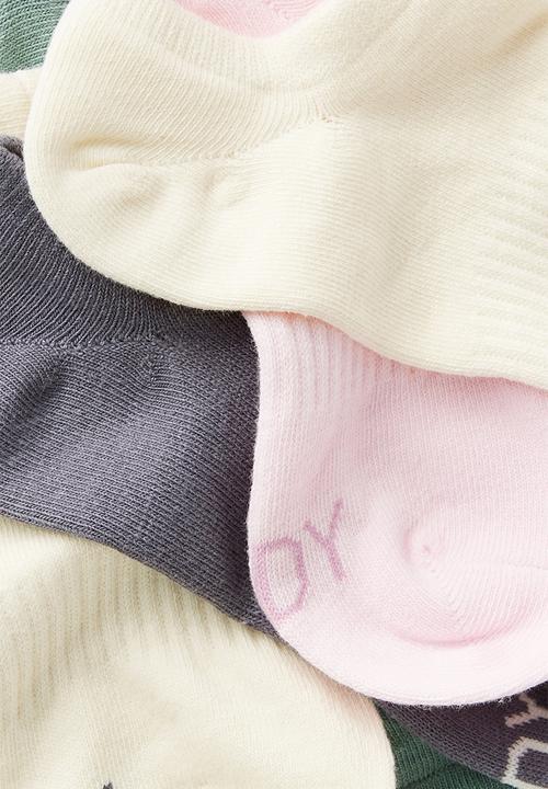 Cotton On - Body low cut sneaker socks 5pk - teal mist multi