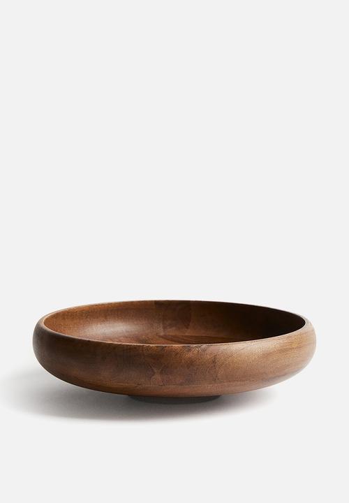 Large mango wood bowl - brown