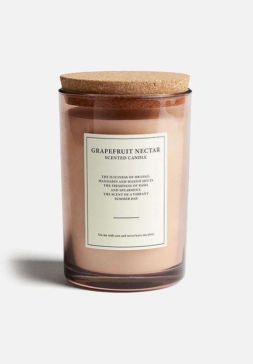 H&M - Large cork-lid scented candle - grapefruit nectar