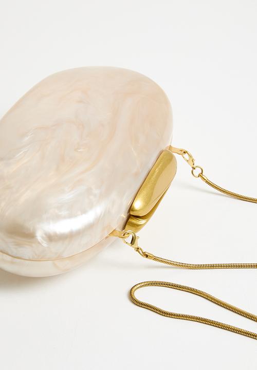 Tessa Design - Caroline pearl clutch bag - cream