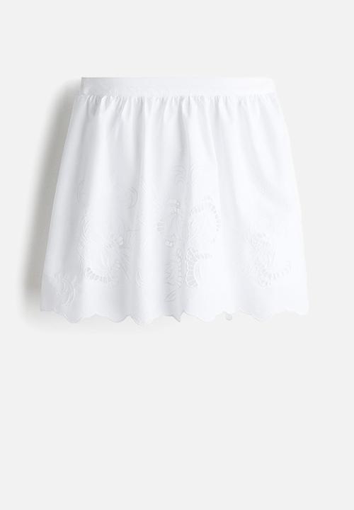 H&M - Broderie anglaise skirt - white