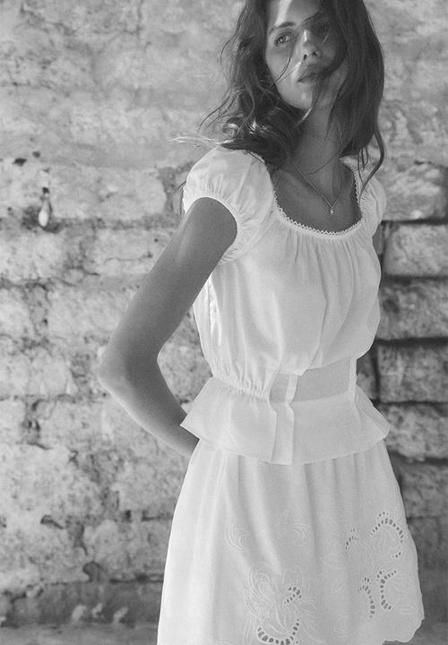 H&M - Broderie anglaise skirt - white