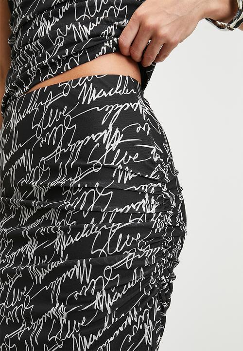 Steve Madden - Ladies peyton mesh midaxi skirt - black