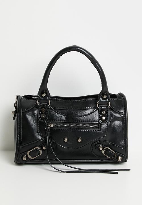 Tessa Design - Dalia shoulder bag with zip detail- black