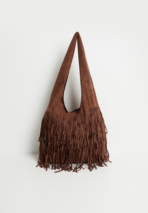Tessa Design - Penina fringe shoulder bag- brown