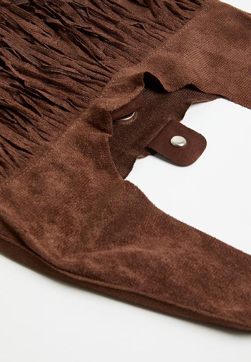 Tessa Design - Penina fringe shoulder bag- brown