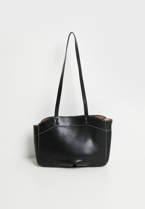Tessa Design - Nayeli double strap tote bag- black