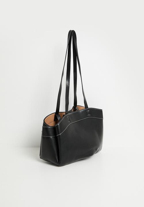 Tessa Design - Nayeli double strap tote bag- black