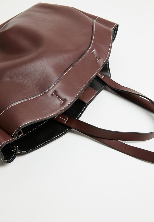 Tessa Design - Natalie double strap tote bag- brown