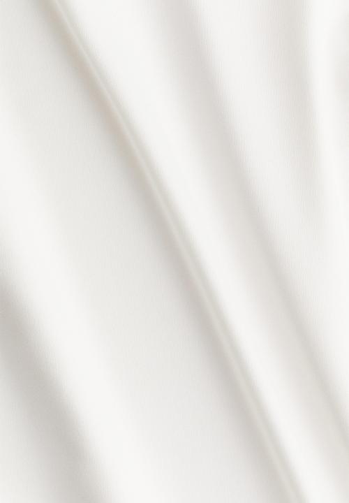 H&M - Draped off-the-shoulder top - white