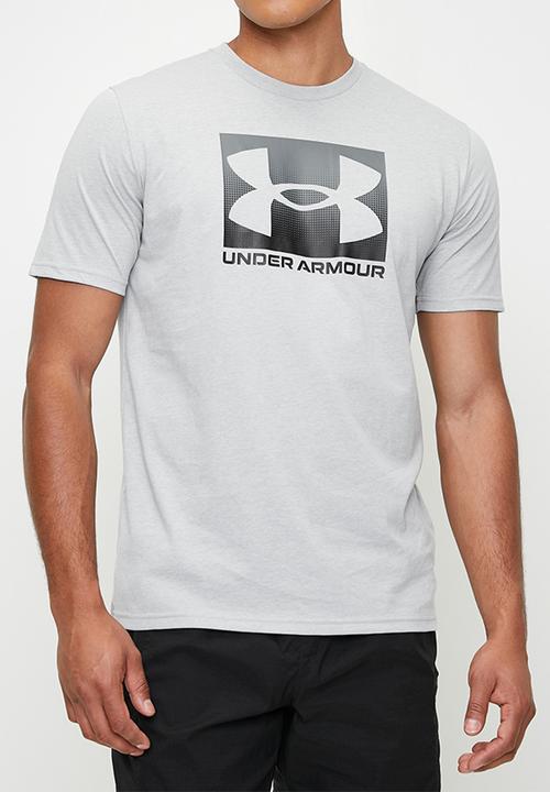 Under Armour - Ua m boxed sports short sleeve - mod grey light heather & black