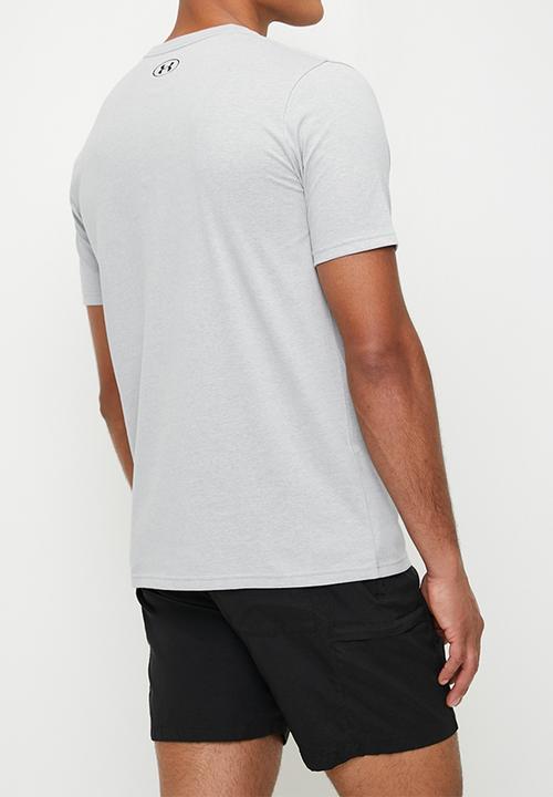 Under Armour - Ua m boxed sports short sleeve - mod grey light heather & black