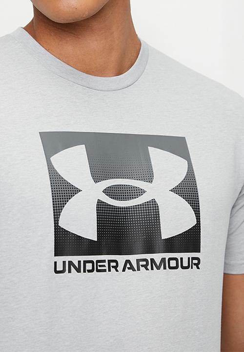Under Armour - Ua m boxed sports short sleeve - mod grey light heather & black