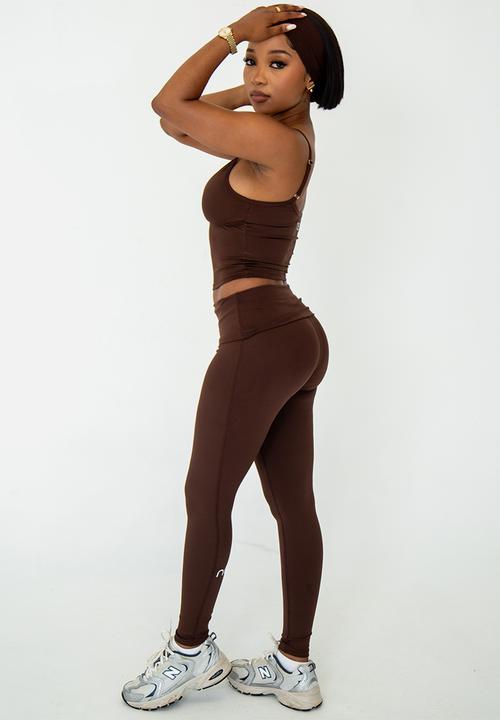 Net Athletic - Latte leggings - cocoa brown