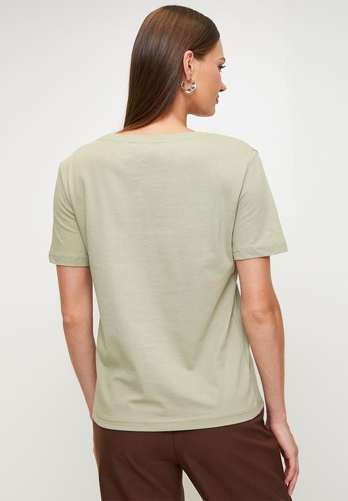 MANGO - T-shirt Chalspic - Khaki